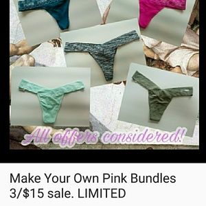 Make Your Own Pink Bundles 3/$15 sale. LIMITED